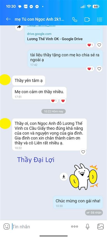 Ngọc Anh đậu Lương Thế Vinh