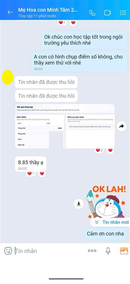 Chúc mừng Minh Tâm đậu NTT