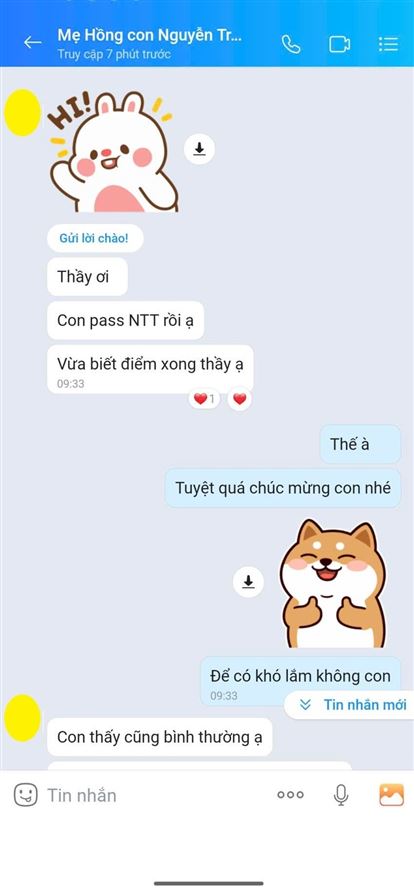 Chúc mừng con Như Quỳnh đậu NTT