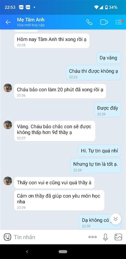 Phản hồi của phụ huynh và học sinh khi theo học thầy Lợi - con tự tin đạt điểm tốt bài thi