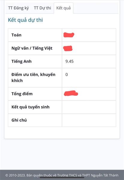 Chúc mừng các bạn đã đỗ NTT nhé.