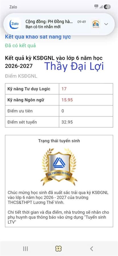 Thu Anh Dành cho sự nỗ lực bền bỉ - đậu trường Lương Thế Vinh