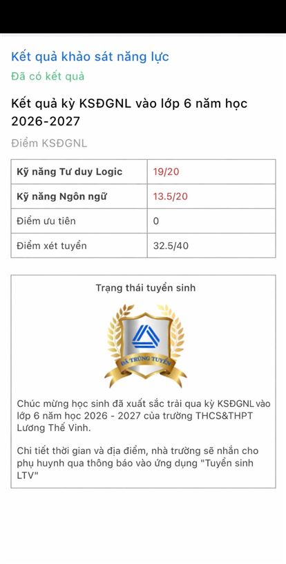 Phúc Thắng đậu Lương Thế Vinh